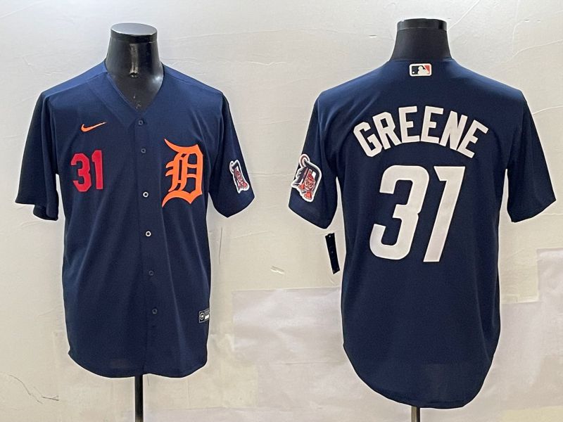 Men Detroit Tigers #31 Greene Drak Blue Game 2025 Nike MLB Jersey style 3113->detroit tigers->MLB Jersey